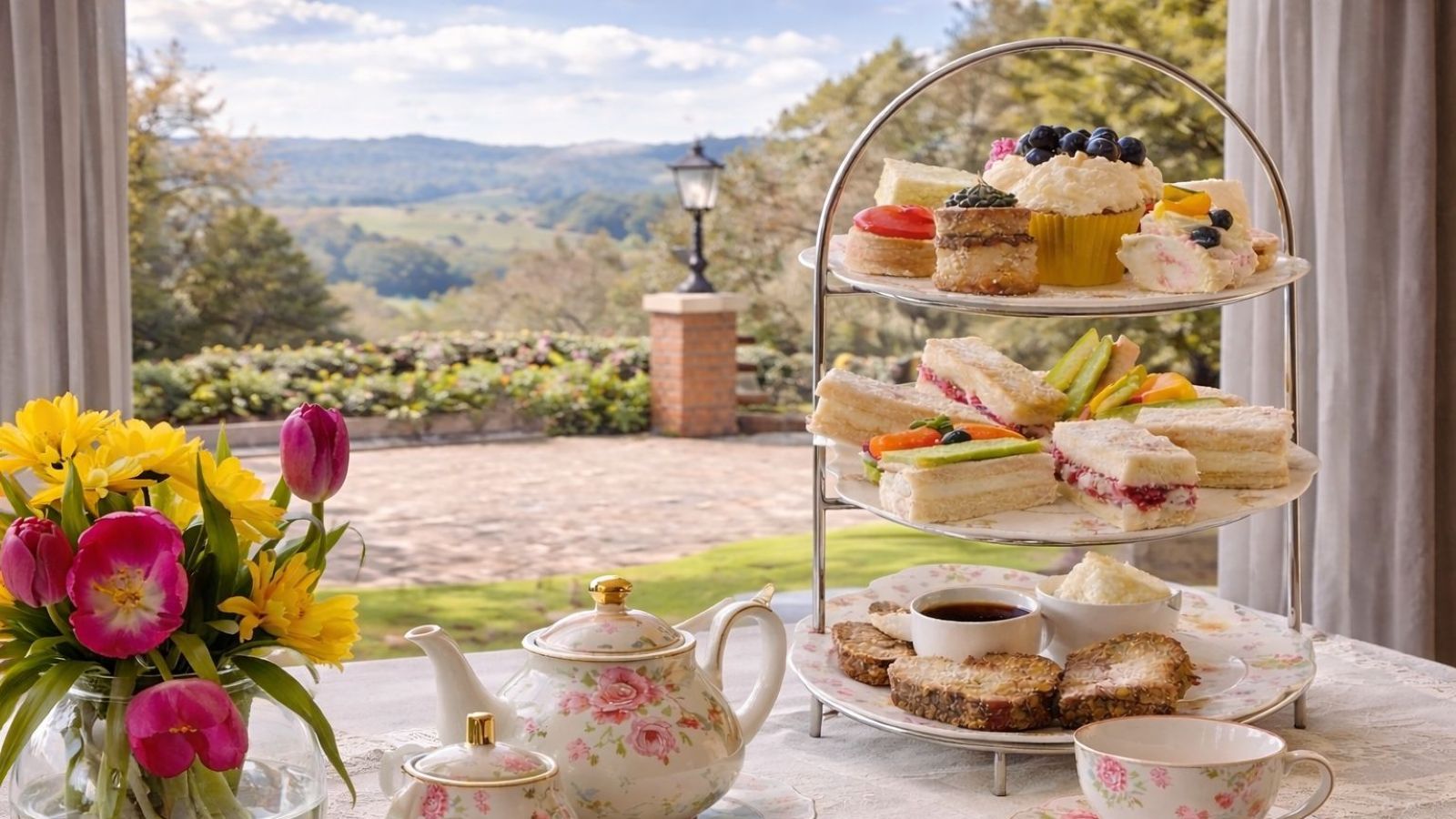 Afternoon tea landscape